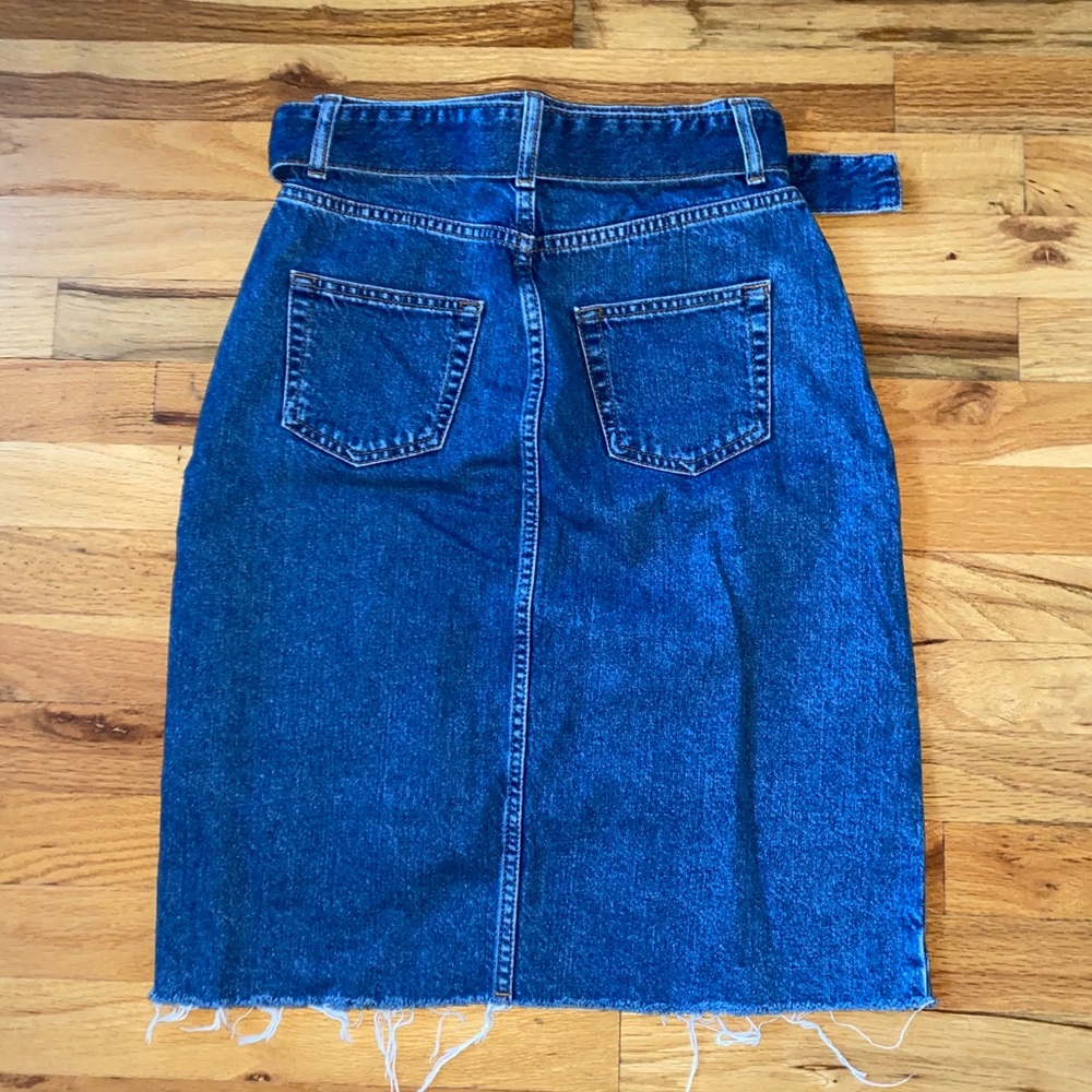 Topshop Denim Midi Skirt - Picture 2 of 3